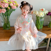 女童春季 童装 春秋款 2026新款 宝宝聚酯纤维绣花类春秋女唐装