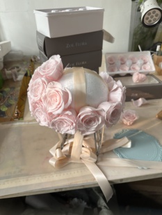 保丽龙泡沫实心圆球模具永生花DIY花球摆件手工花艺彩虹玫瑰摆件