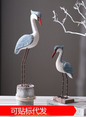 婚礼创意橱窗儿童房实木海鸟海鸥