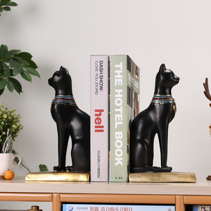 复古埃及猫书挡轻奢玄关柜装饰品