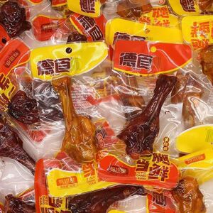 德食香辣盐焗味鸭翅根40g熟食卤味开袋即食网红真空追剧零食小吃