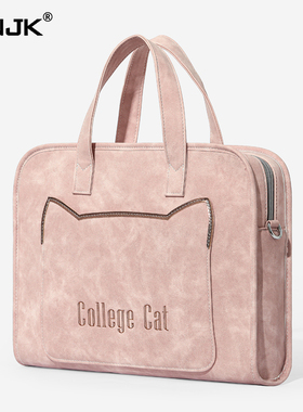 2022新款笔记本电脑包女手提高级感适用华为MateBook14寸苹果macbookair13华硕戴尔联想15.6通勤斜跨包公文包