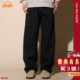 LOADMIND黑色美式 子男微喇阔腿高街大码 牛仔裤 直筒宽松复古休闲裤