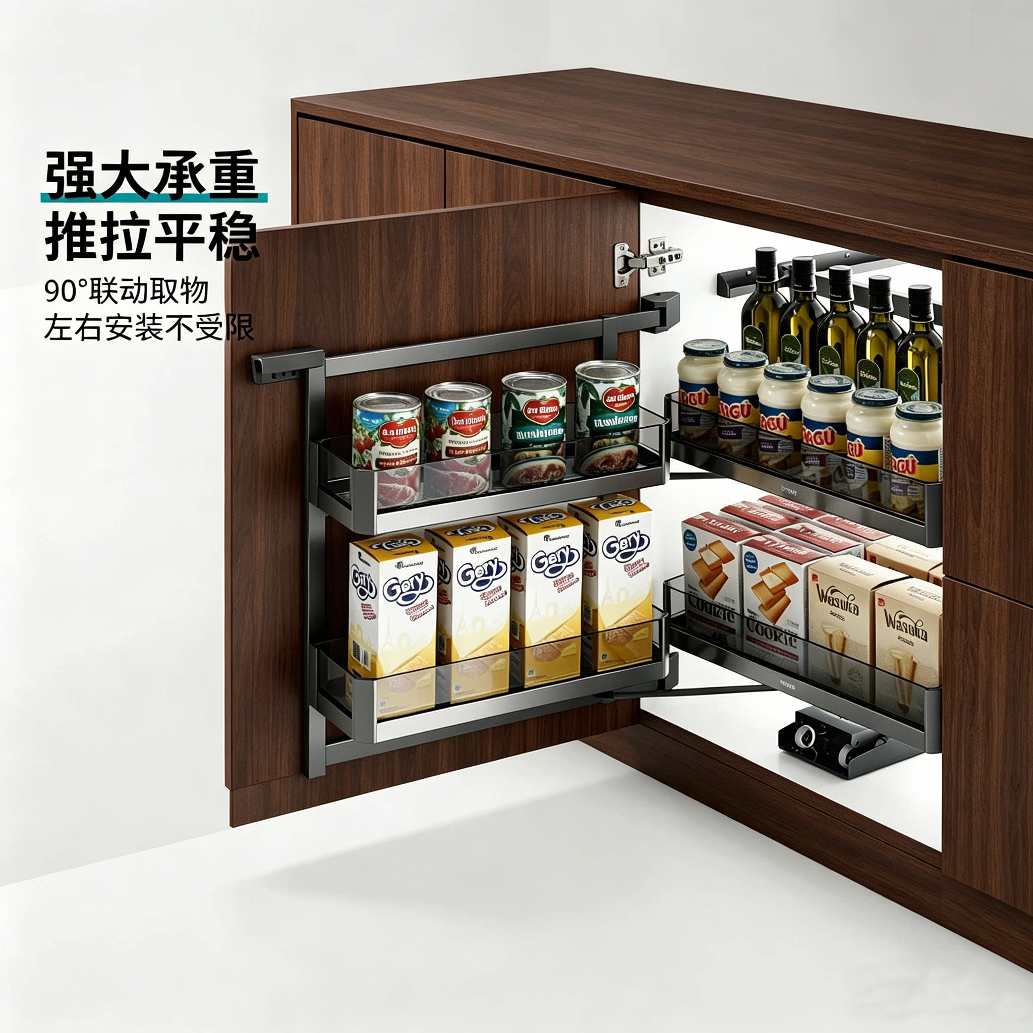 魅影系列地柜联动拉篮十年质保