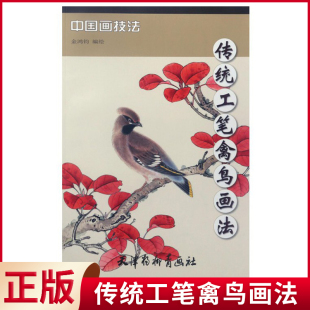 天津杨柳青画社中国画鸟类绘画技法书籍 现货正版 金鸿钧编 中国画技法 工笔禽鸟类画法步骤入门初学教材 传统工笔禽鸟画法