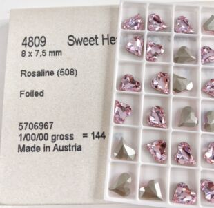 施华花式石4809歪心8*7.5mm网红美甲花式石水晶正品华子贴钻饰品