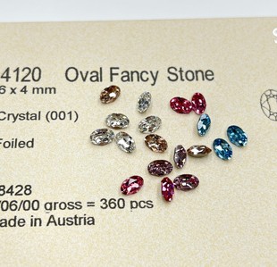 施华花式石4120椭圆6x4mm鸽子蛋堆堆钻拼钻材料包小指甲饰拉丁舞