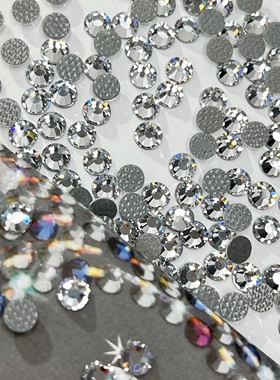 捷克宝仕奥莎烫圆001白美甲饰品贴钻配饰奢华水晶DIY玻璃体小钻