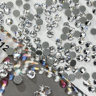 捷克宝仕奥莎烫圆001白美甲饰品贴钻配饰奢华水晶DIY玻璃体小钻