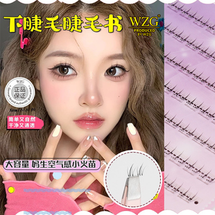 WZG仿真太阳花10排双尖小火苗懒人下睫毛妈生自然假睫毛分段免胶