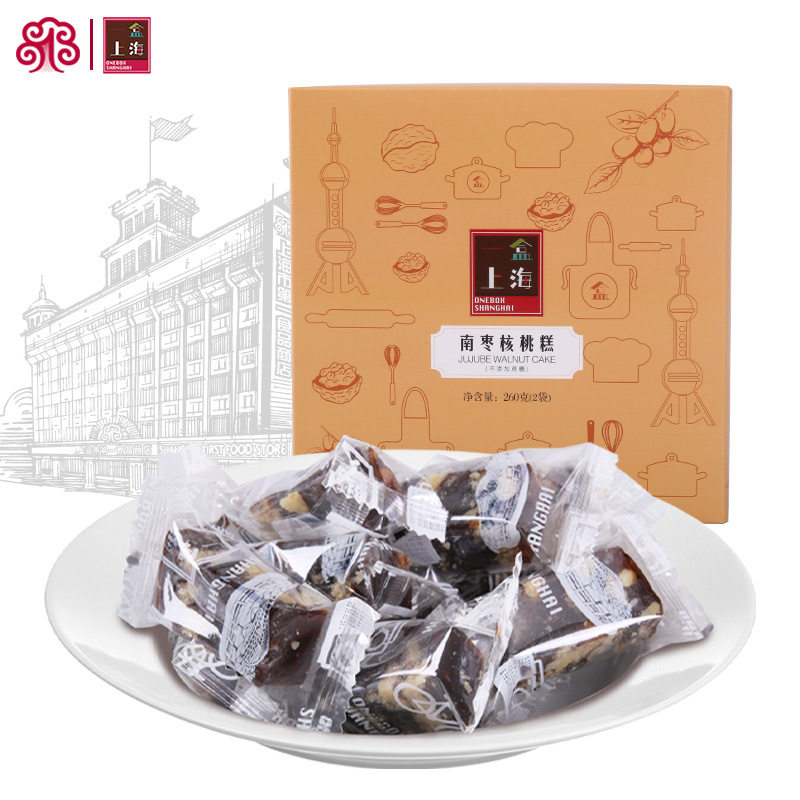 一盒上海特产伴手礼南枣核桃糕点礼盒旅游礼品