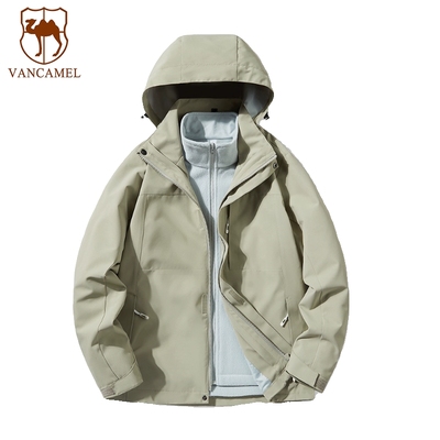 西域骆驼两件套女冲锋衣新