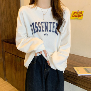 卫衣女潮早秋薄款宽松韩版学生简约休闲百搭港风上衣外套