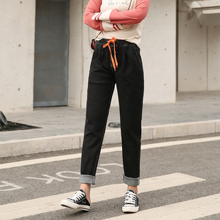 腰带修身小脚牛仔裤女秋内容电商裤腰带女士服装秋季爆款休闲裤