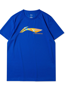 李宁运动T恤夏季新款男女羽毛球系列速干防晒透气圆领短袖AHSR787