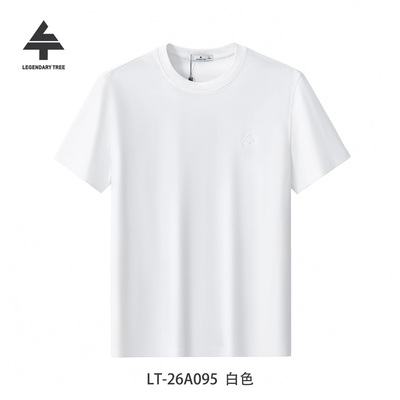 传奇树正品26年夏新款纯棉圆领男士高品棉质短袖T恤半袖索罗娜棉