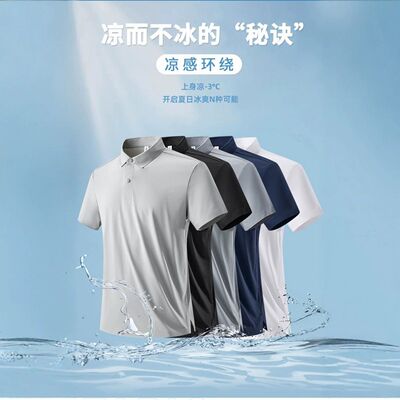 传奇保罗正品26年夏季新款纯色速干男士高品短袖T恤半袖衫polo衫