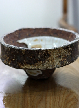 景德镇宋代湖田窑匣钵影青大号窑具花器柴烧窑具灰釉精美茶碗花钵
