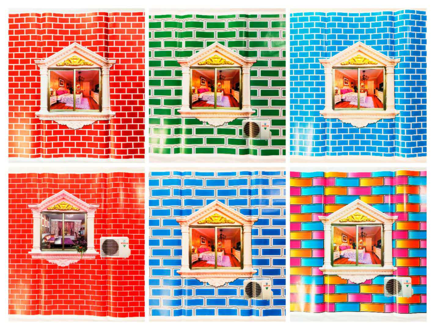 白事用品祭祀花纸纸扎纸活材料纸房子用纸花纸98张/包门窗砖