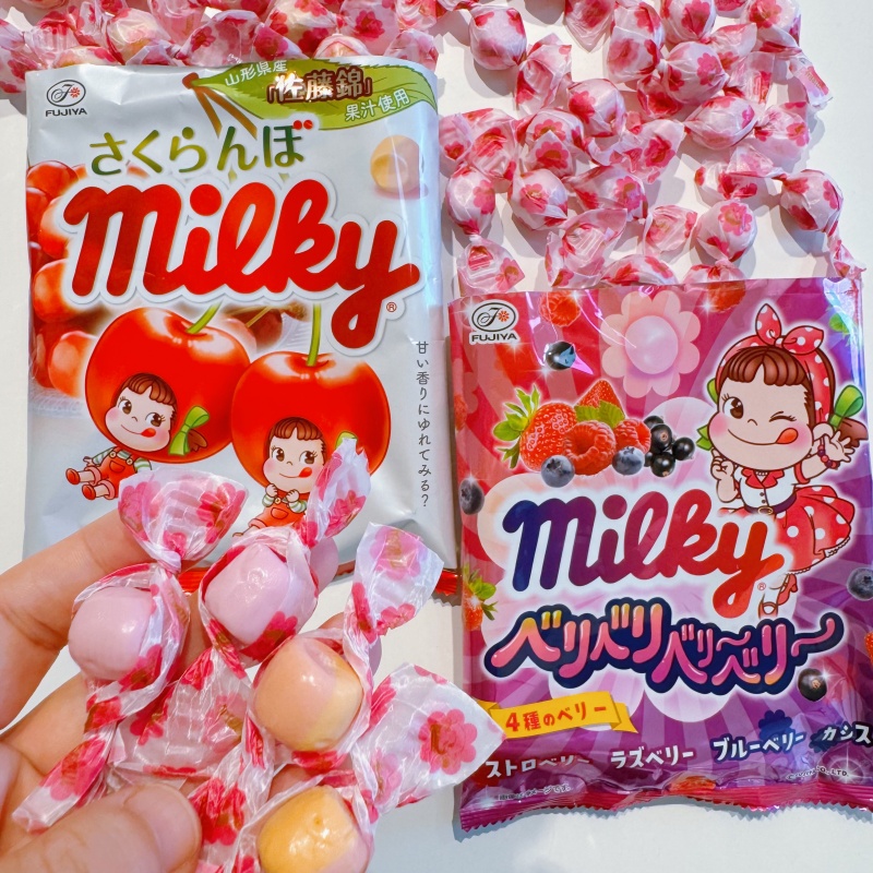 日本不二家浆果味牛奶糖