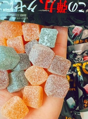 日本进口Kabaya卡巴也TOUGH超弹软糖柠檬可乐汽水糖果酸酸橡皮糖