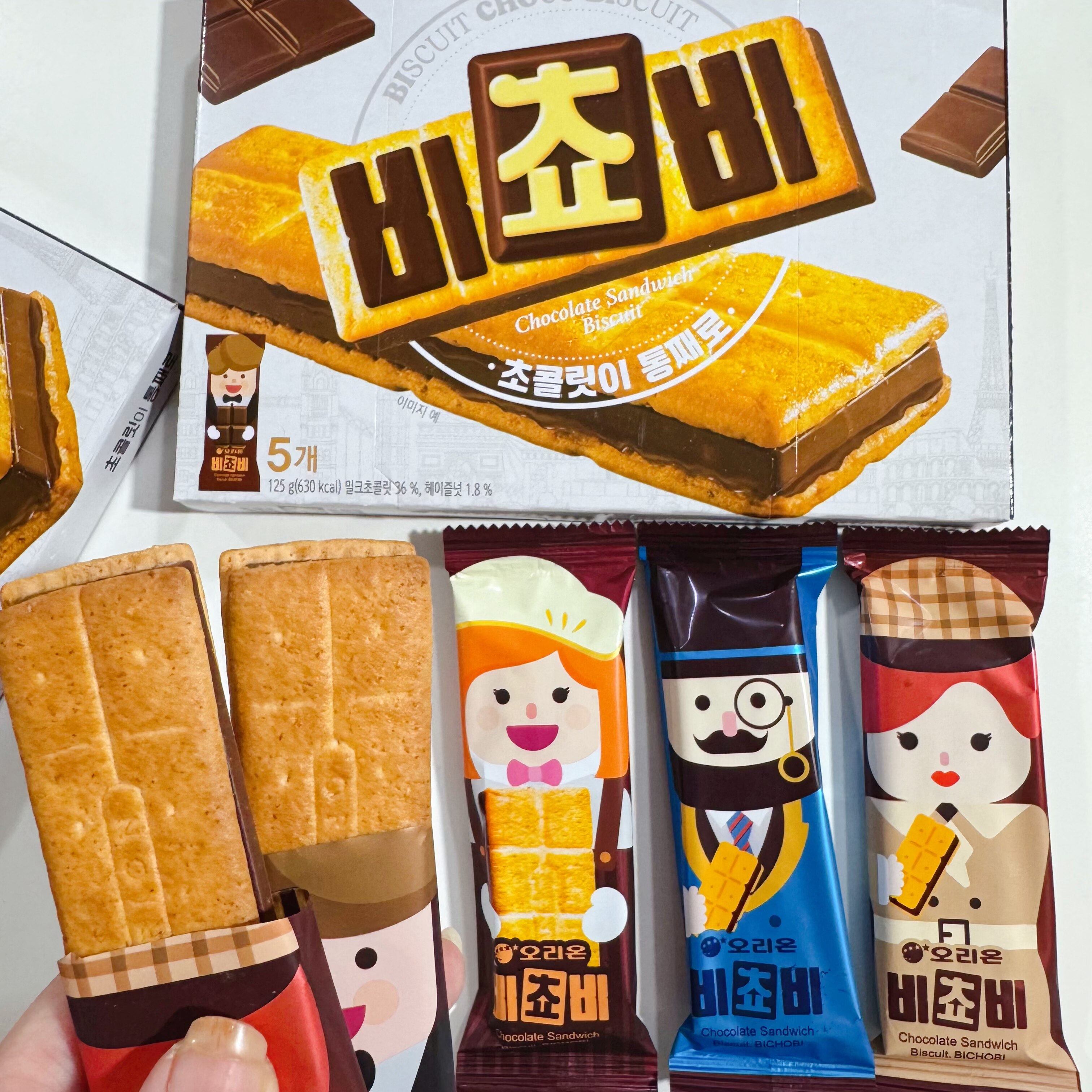 巧克力和饼干的完美融合~韩国进口好丽友巧克力夹心饼干儿童零食