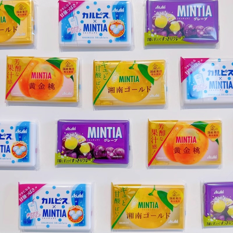 日本进口朝日润喉糖MINTIA强劲无糖薄荷糖果清凉口气清保持清新