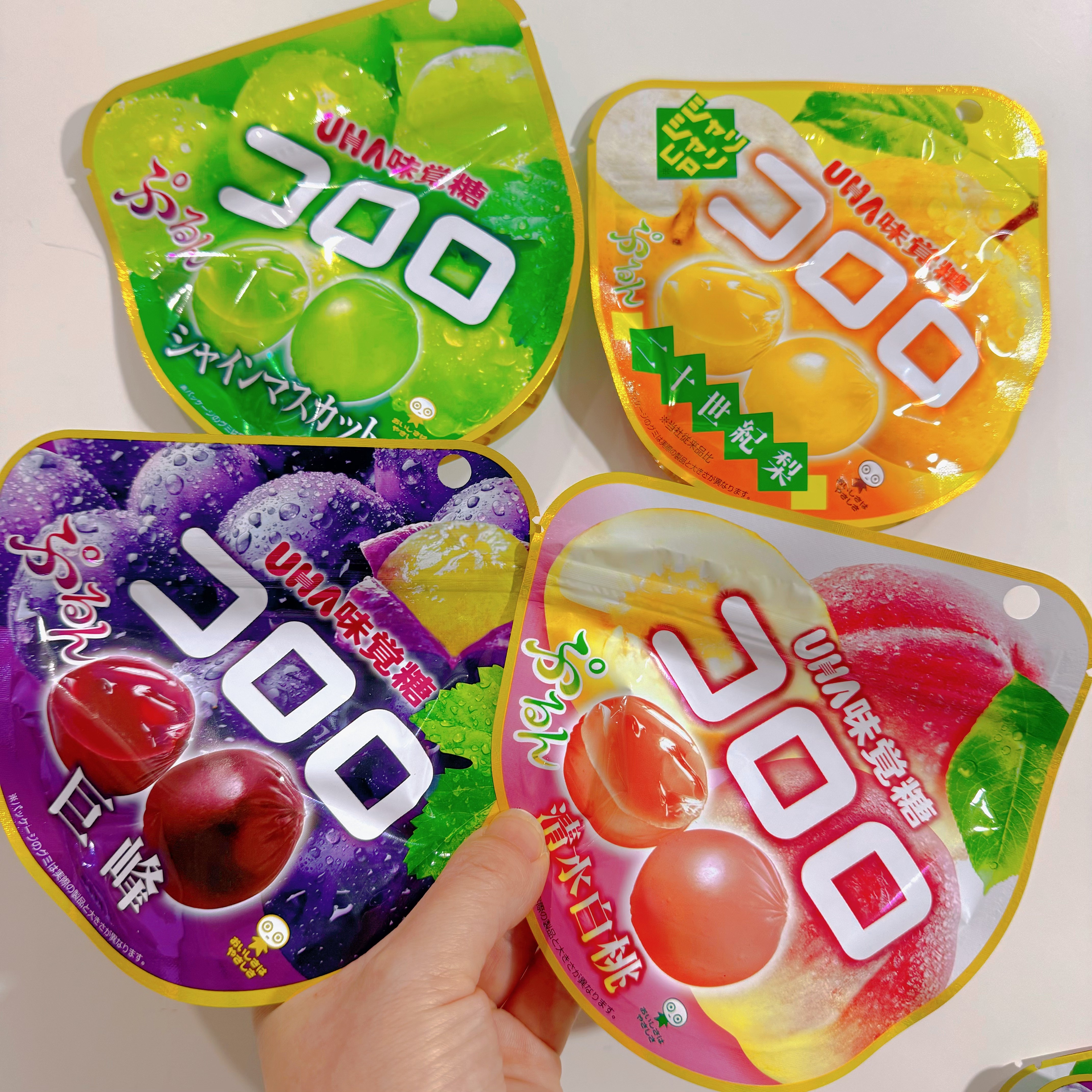 日本进口UHA悠哈软糖味觉糖紫提青提水蜜桃梨味果汁软糖儿童零食