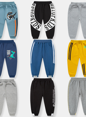 be top童装2025新款儿童恐龙裤子男童卫裤秋季卡通印花运动裤子潮