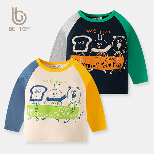 betop圆领韩版长袖卡通春秋新品