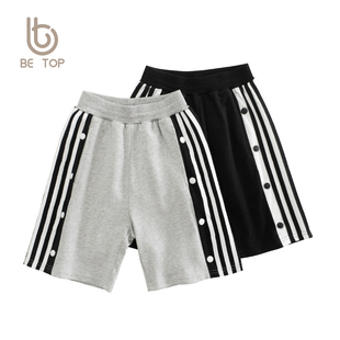 男童国潮高街短裤子儿童夏季2024宽松休闲五分裤运动阔腿裤ins潮