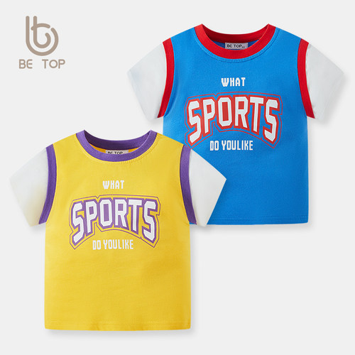 betop圆领韩版短袖字母夏季新品