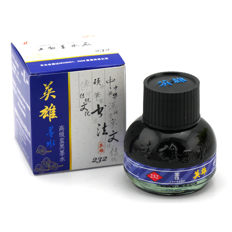 HERO 히어로 234 카본 잉크 60ML 블랙|블루 블루 블랙|레드 히어로 잉크 학생 사무실