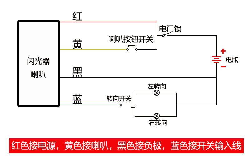 电动车闪光器48/60v蜂鸣led灯闪光器电瓶车喇叭二合一电瓶车配件