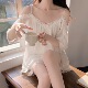 夏季 大佬睡裙 超薄伪娘连衣裙性感白色蕾丝垂感吊带丝滑家居女装