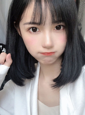自然齐肩伪娘风刘海女装大佬假发
