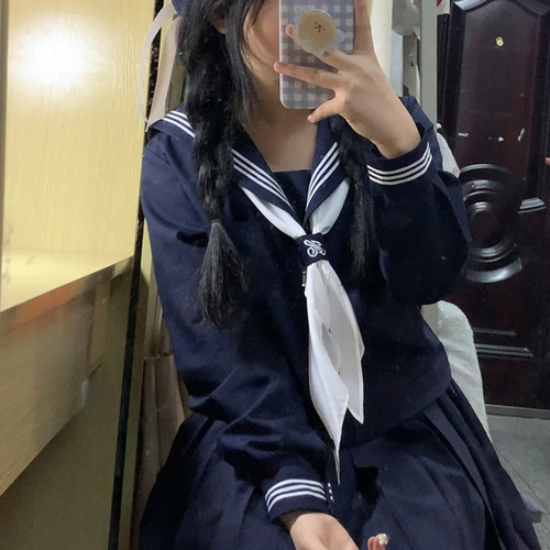 学院风校供中间水手服秋冬套装
