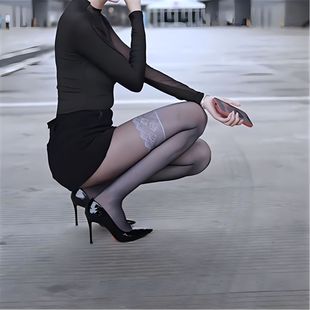 袜 大佬连裤 大码 透明丝里丝叠穿伪娘丝袜紧身彩色丝滑油亮蕾丝女装