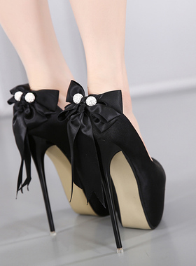 大码35-45恨天高16cm超高跟鞋伪娘反串性感百搭细跟防水台夜店