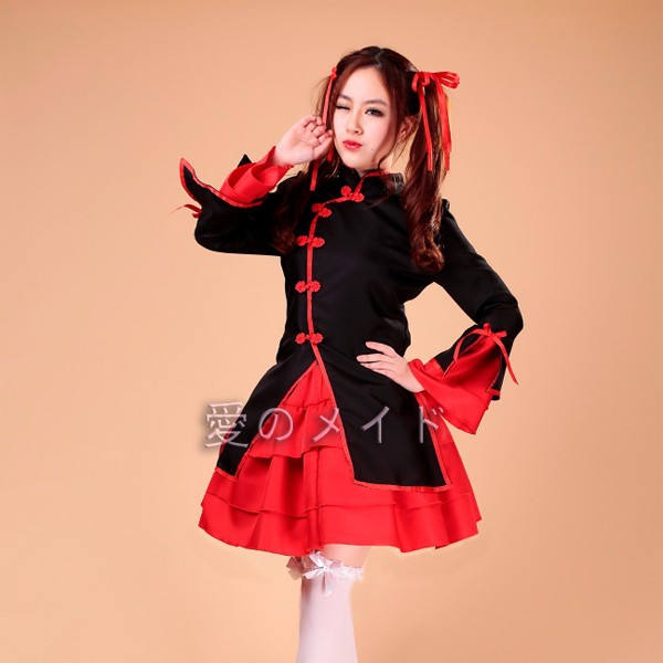 中华风舞姬演出服女仆装