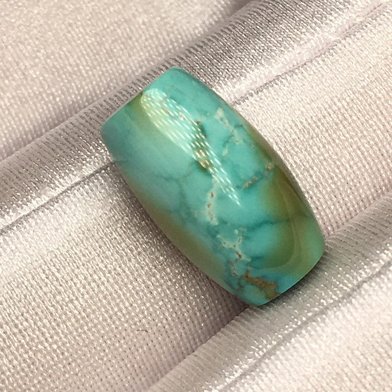 후베이 SHIYAN 원래 광산 청록색 배럴 비즈 높은 도자기 블루 메쉬 꽃 팔찌 액세서리 구슬 탑 비즈 느슨한 구슬 쇄골 목걸이