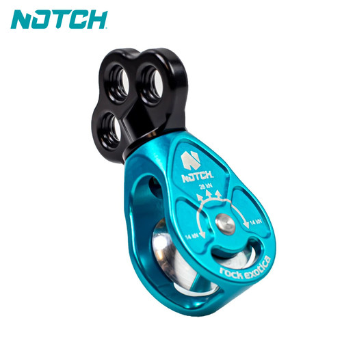 Notch Rook 绳索救援绳桥万向三眼滑轮攀树提拉省力滑轮