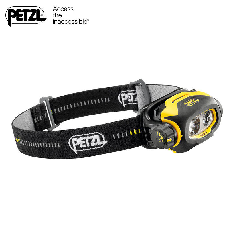 PETZL攀索PIXA3三防IP67头灯LED消防救援防水头灯5号电池A010头盔