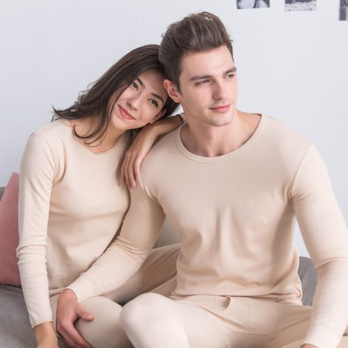 顶瓜瓜彩棉大码半高领保暖内衣棉