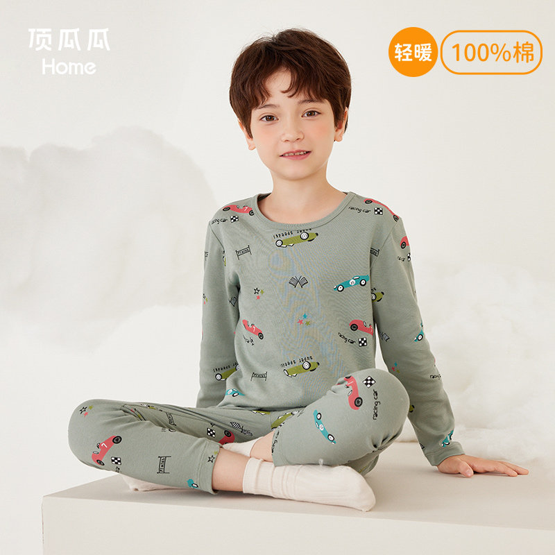 印花打底全棉内衣套装顶瓜瓜男童