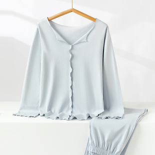 顶瓜瓜女士纯棉宽松纯色套头家居服睡衣套装顶呱呱贴肤柔软阳光棉