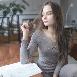 顶瓜瓜线衣线裤 顶呱呱秋衣秋裤 全棉薄款 内衣棉毛衫 女士 女纯棉套装