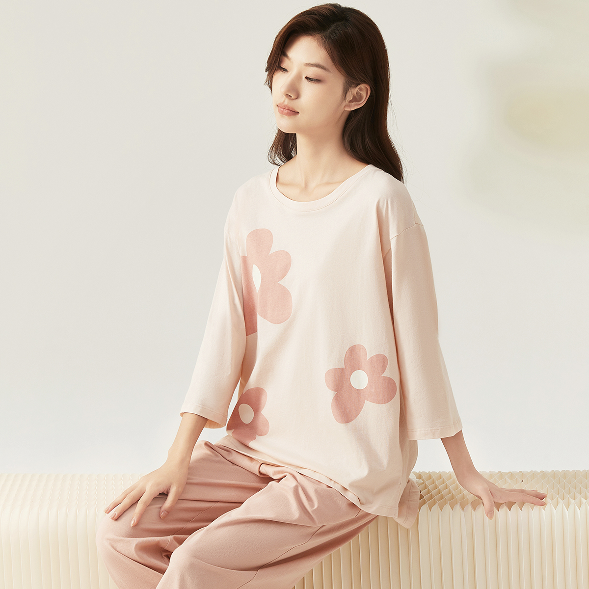 顶瓜瓜女士纯棉小清新家居服睡衣