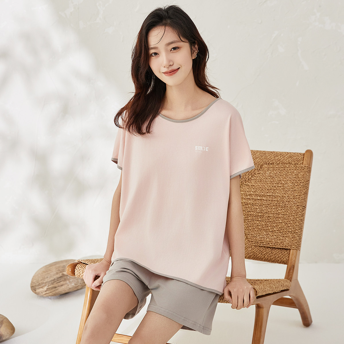 顶瓜瓜短袖短裤睡衣家居服可外穿