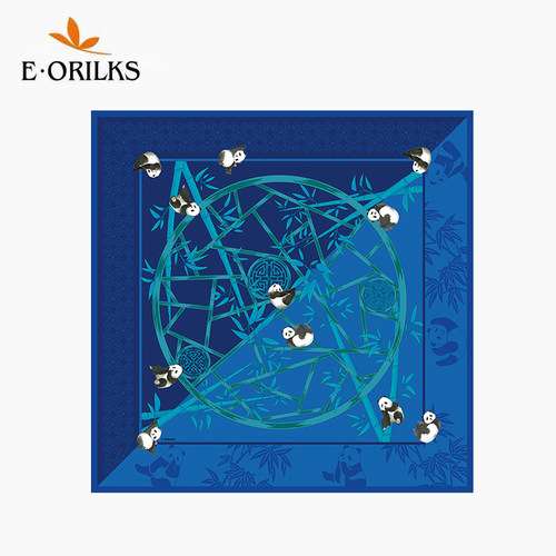 eorilks意敖瑞真丝90斜纹绸熊猫